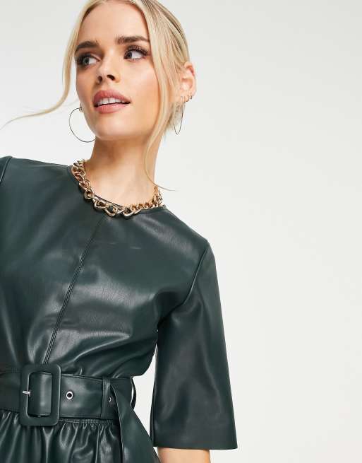 green leather shirt dress Green Sequin Bridesmaid Wedding Guests Dress with Draped Neckline –  loveangeldress main image 0