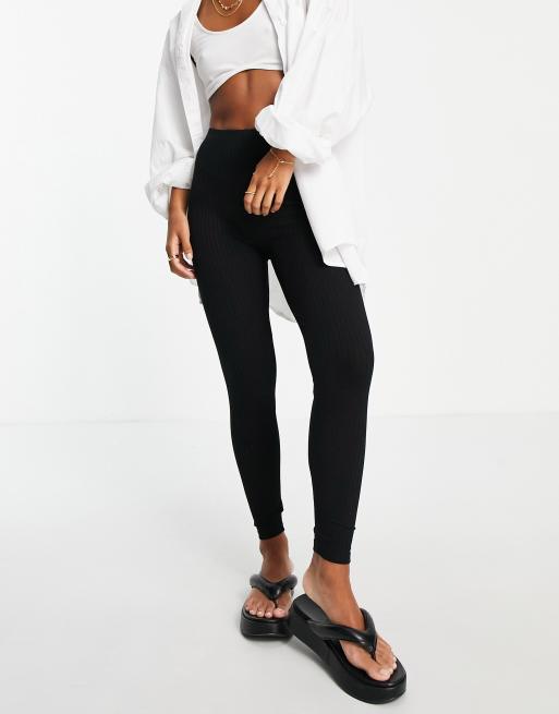 ASOS DESIGN Petite leggings in black