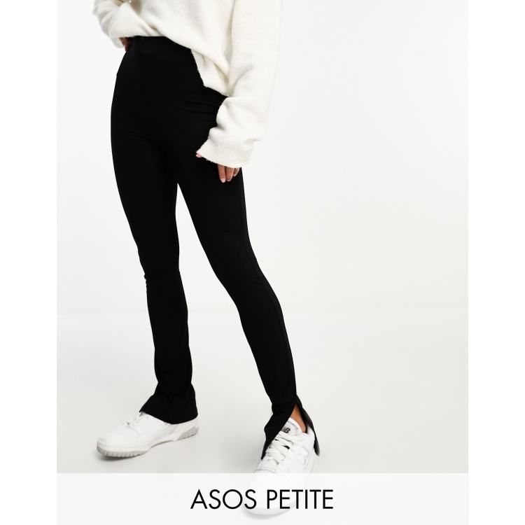 ASOS DESIGN Petite leggings with side split in black ASOS