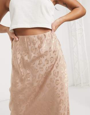 asos silk midi skirt