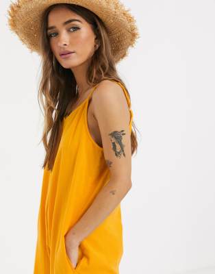 petite orange jumpsuit