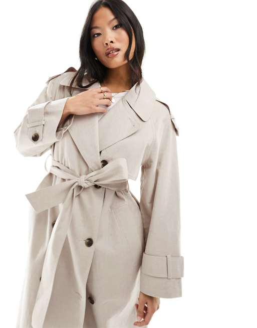 Asos beige trench coat best sale