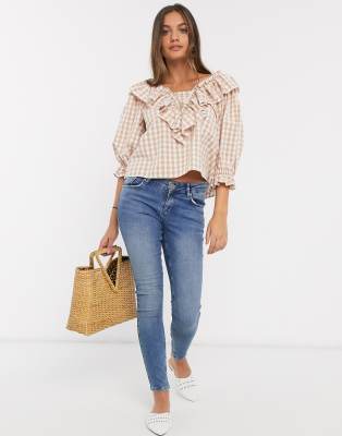 asos gingham top
