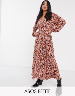 petite long sleeve maxi