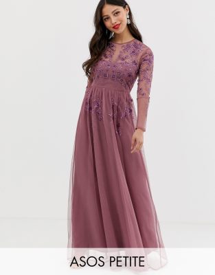 petite full sleeve maxi dress