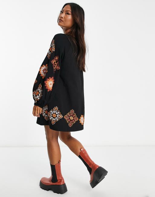 Asos petite smock clearance dress