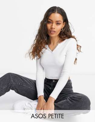 asos white long sleeve top