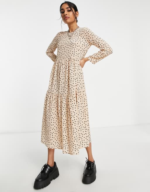 fitted lace wedding dress Blue Animal Print Long Sleeve Smock Dress – AX Paris