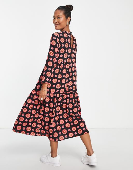 Asos midi hotsell long sleeve dress