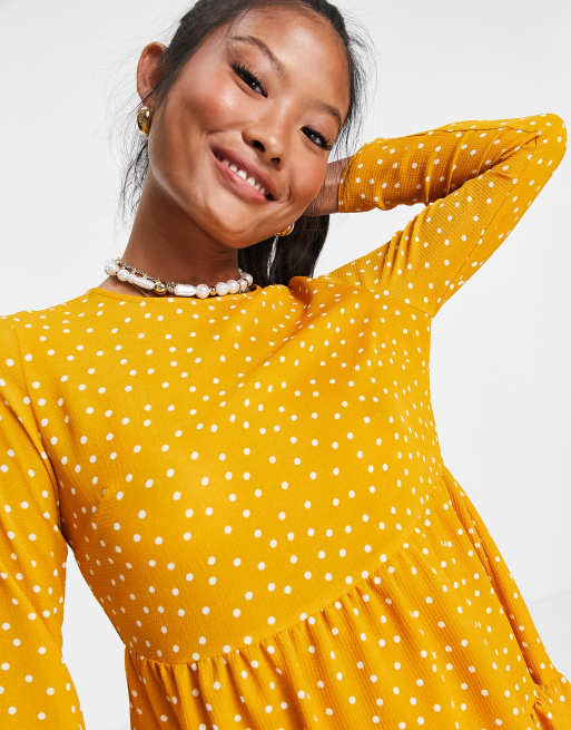 mustard yellow smock dress Mustard Plus Linen Look Ruffle Midaxi Smock Dress