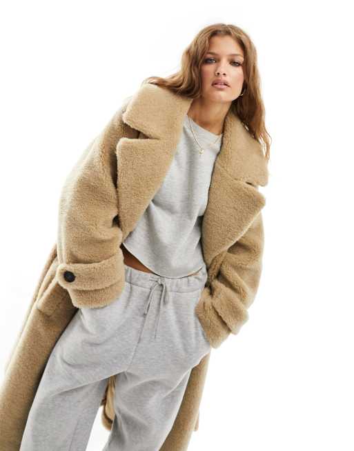 Asos petite teddy coat best sale