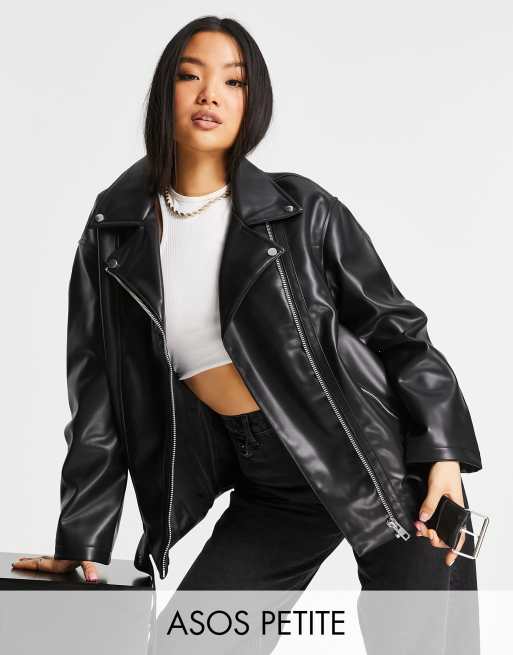 Asos petite deals leather jacket