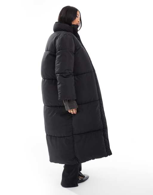 ASOS Design Longline Padded Jacket in Black