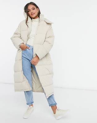 asos design longline puffer jacket