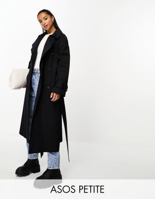 Black duster shop coat petite