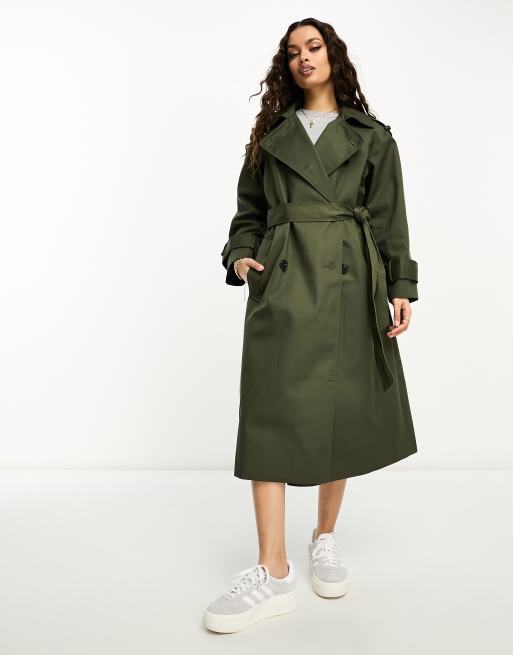 Asos khaki outlet coat