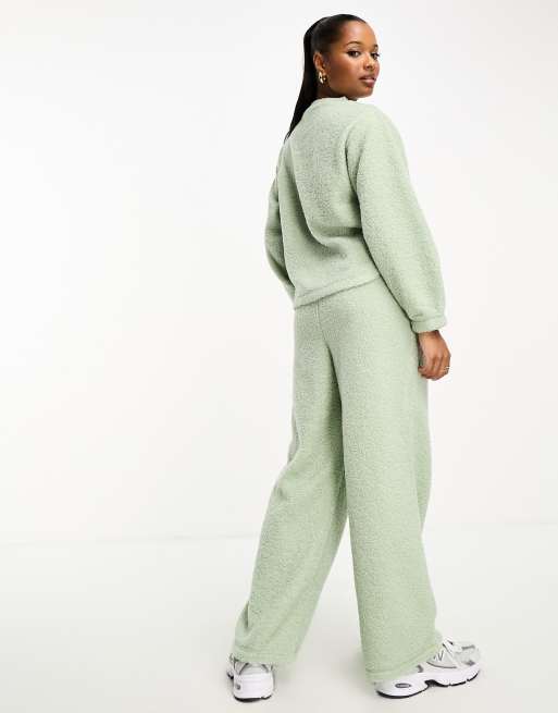 ASOS DESIGN wide leg pants in sage