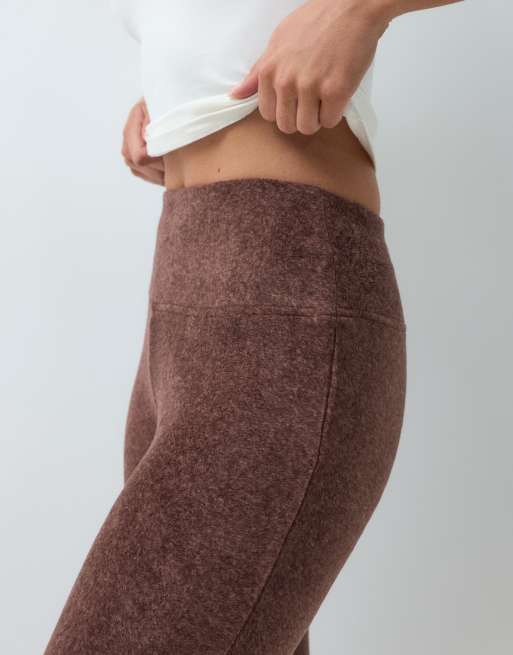 ASOS DESIGN Petite lounge mix & match let fleeceleggings i chokolade, 5 af 5