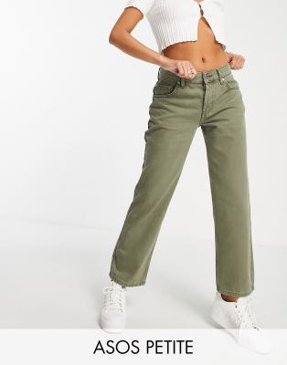 womens khaki straight leg jeans