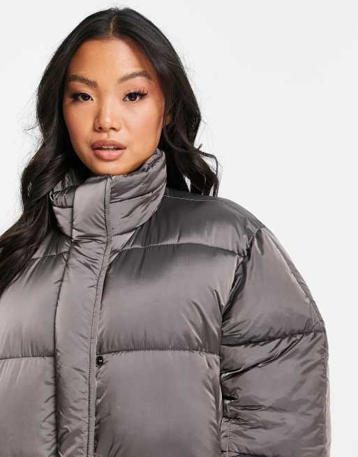 Shiny oversized hotsell puffer jacket