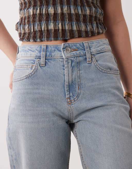ASOS DESIGN Petite - Lyseblå forvaskede jeans med lige ben og komfortabel stretch, 4 af 5