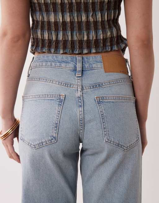 ASOS DESIGN Petite - Lyseblå forvaskede jeans med lige ben og komfortabel stretch, 5 af 5