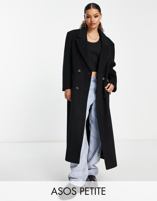 ASOS DESIGN Petite Manteau coupe dad habill Noir