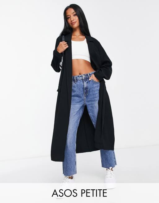 ASOS DESIGN Petite Manteau long doux Noir