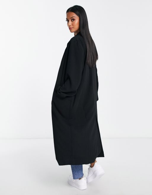 ASOS DESIGN Petite Manteau long doux Noir