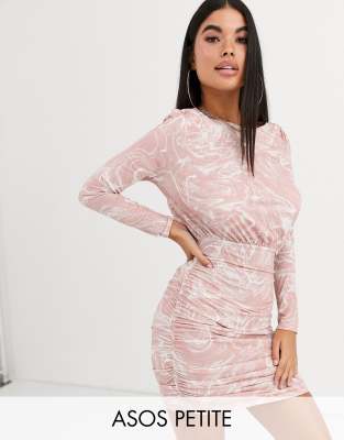 slinky ruched mini dress