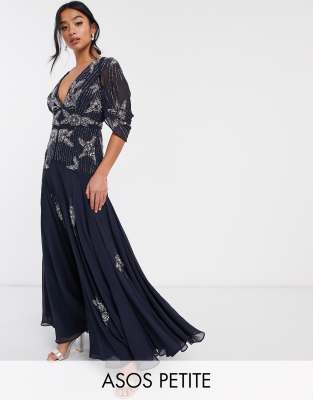 asos petite long evening gowns