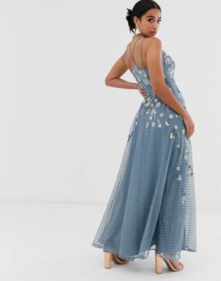 asos petite blue dress