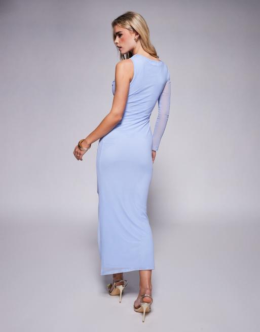 knee length dresses for ladies Grace Midi Dress - Baby Blue