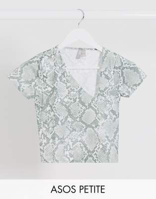 asos snake print top