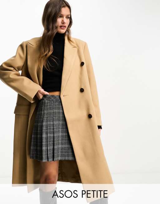 Petite coat hot sale camel