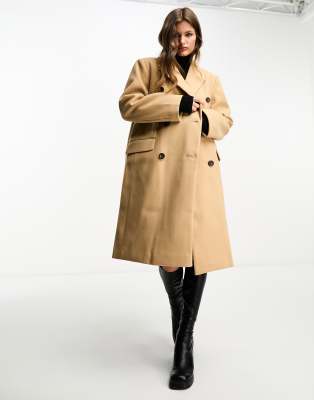 Asos camel shop coat women's