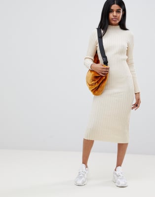 asos white knit dress