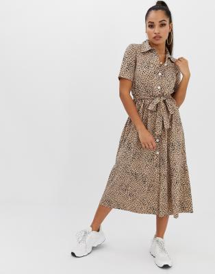 petite midi shirt dress