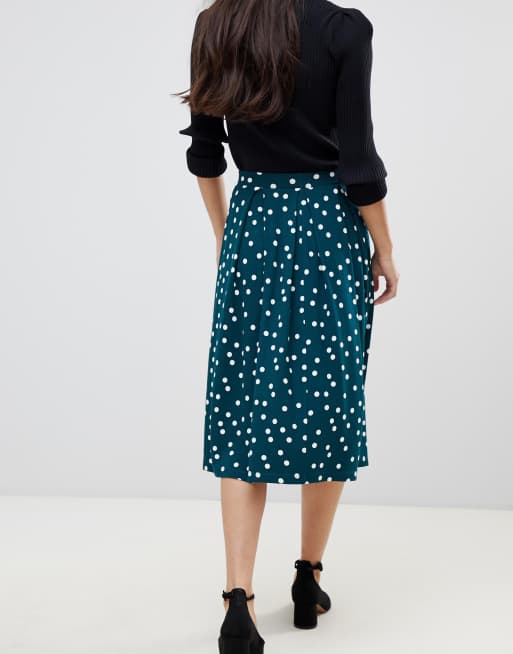 Asos design petite midi shop skirt with box pleats