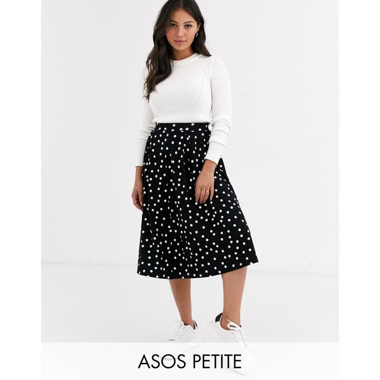 Asos design petite midi 2025 skirt with box pleats