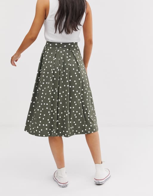 Asos midi skirt clearance with box pleats