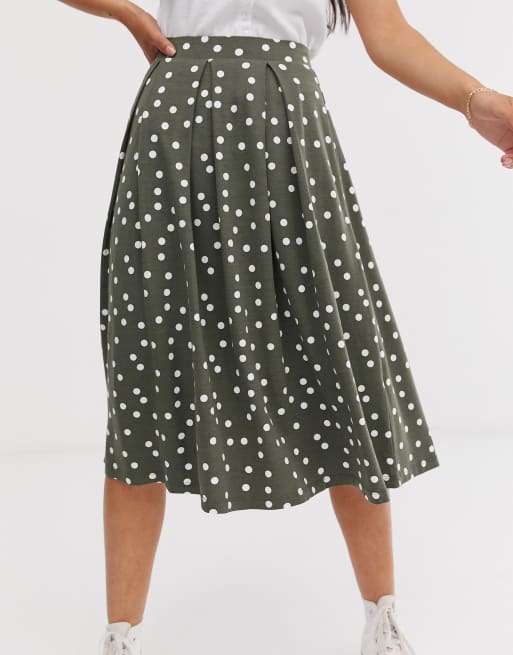 Asos design petite midi skirt with box top pleats