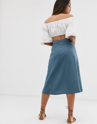 asos petite midi skirt