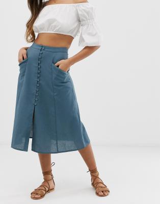 asos petite midi skirt