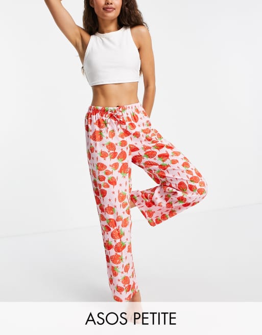 ASOS DESIGN – Mieszaj i łącz – Piżama z nadrukiem w truskawki, 4 z 4