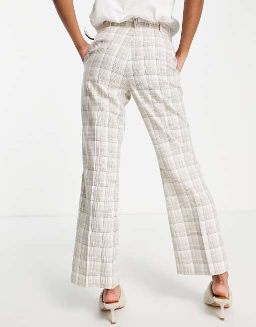 ASOS DESIGN Petite – Mieszaj i łącz – Rozszerzane spodnie garniturowe w kratę, 2 z 4