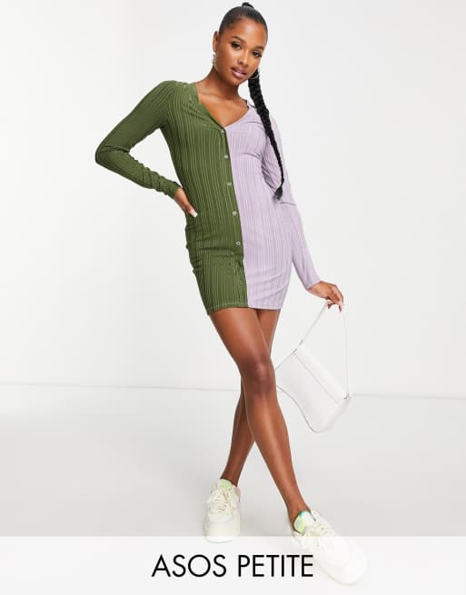 ASOS DESIGN chunky cable mini cardigan dress