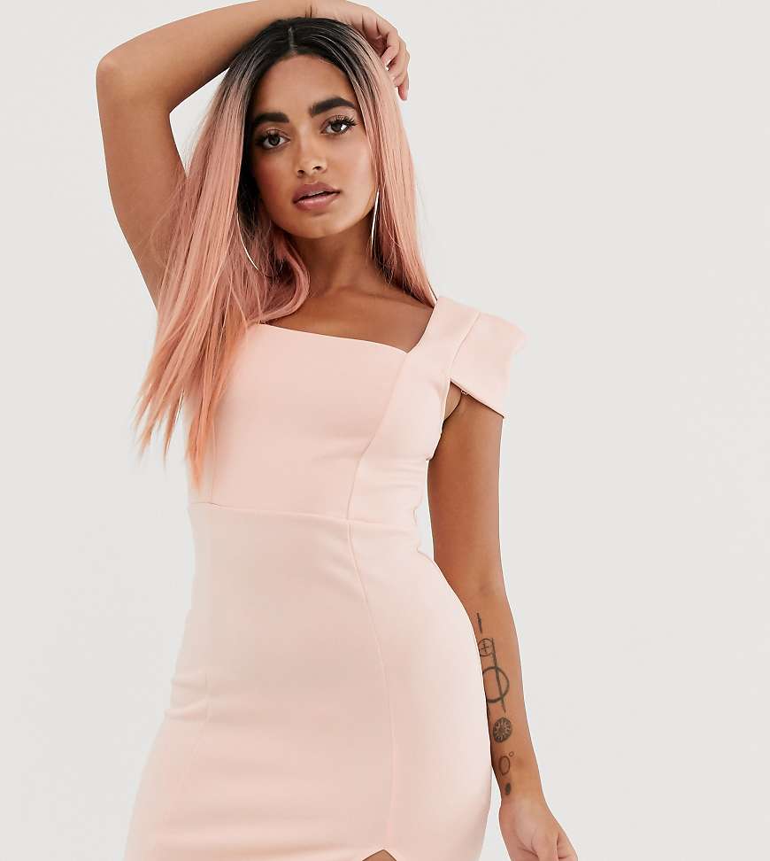 ASOS DESIGN Petite - Mini-jurk met kapmouwen-Crème