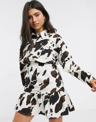 cow print mini dress