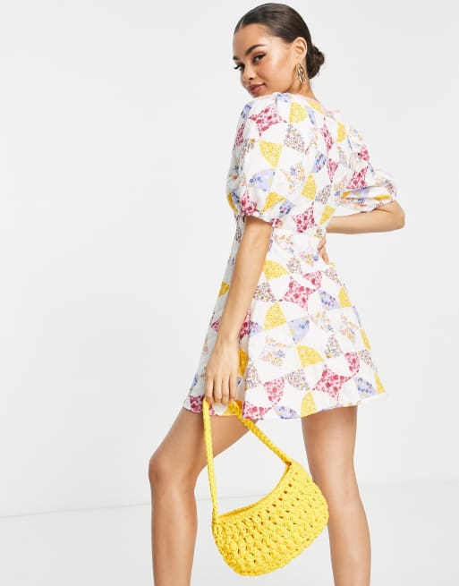 Asos patchwork outlet dress